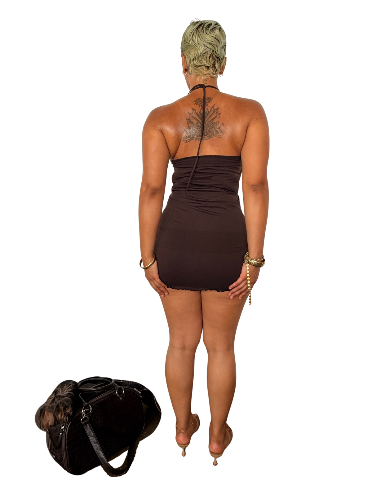 Chocolate Drizzle Mini Brown Dress