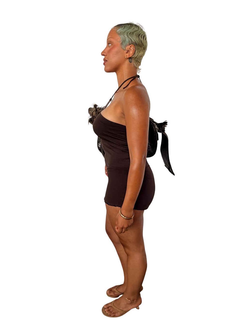 Chocolate Drizzle Mini Brown Dress