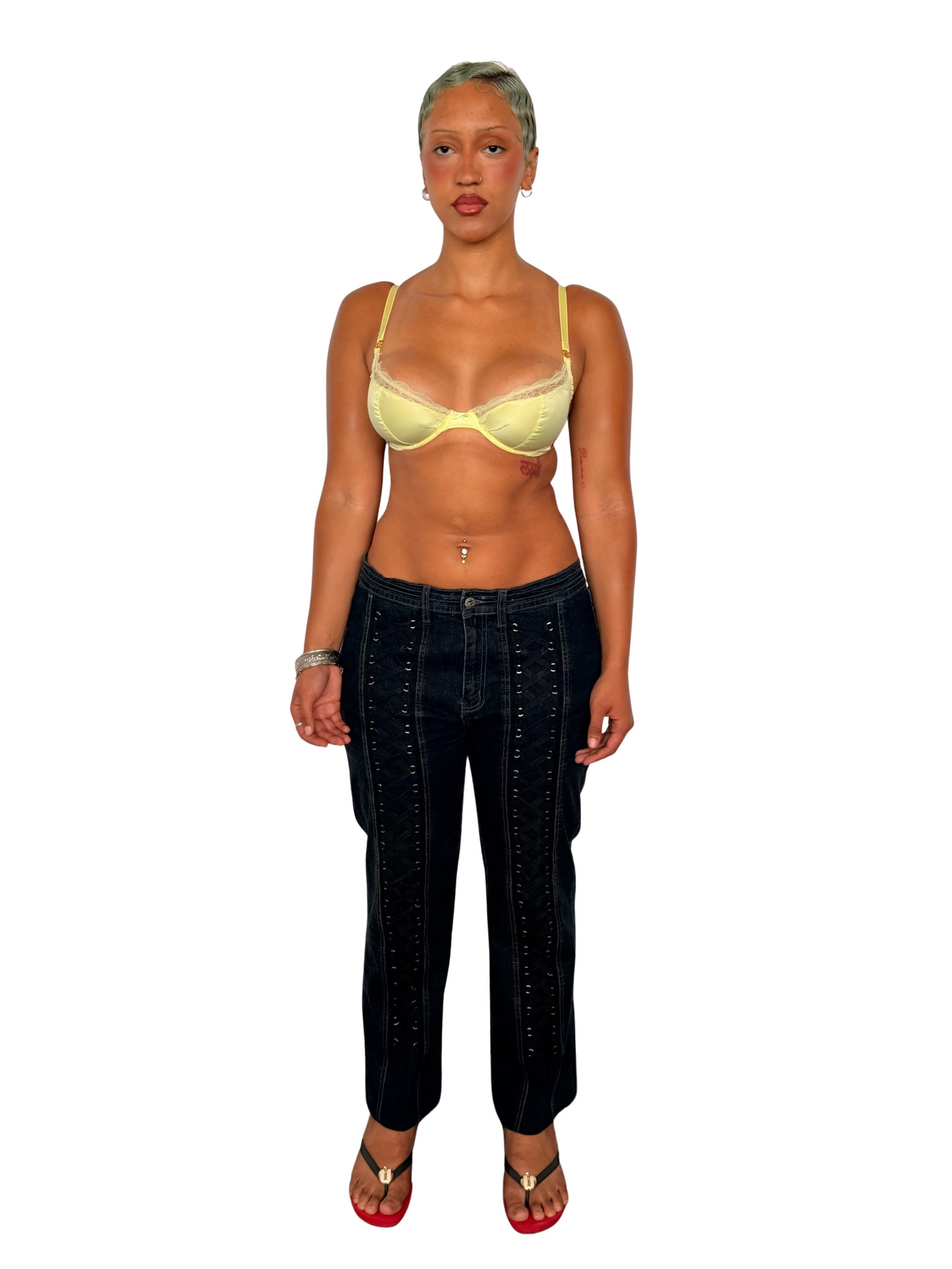 Denim Laced Pants