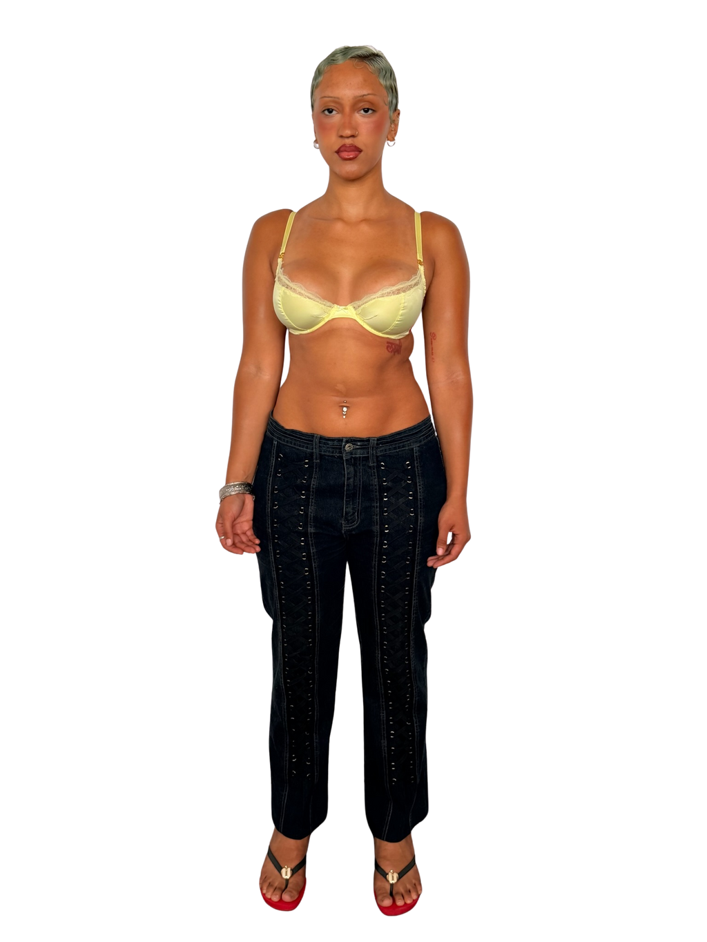 Denim Laced Pants