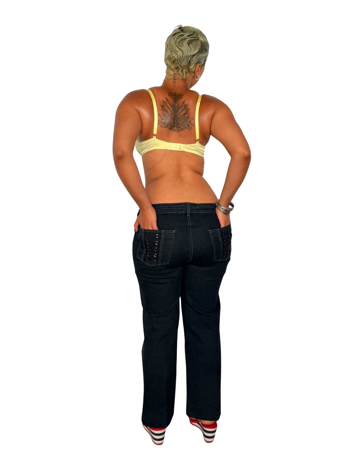 Denim Laced Pants